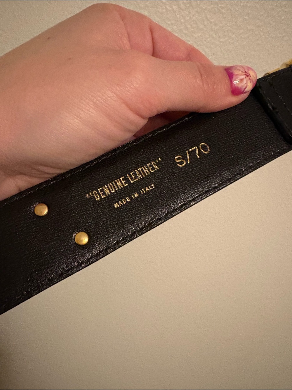 Paloma Picasso Leather Belt with Gold X Accents - Picture 6 of 6